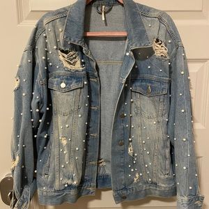 Free People Pearl Denim Jacket